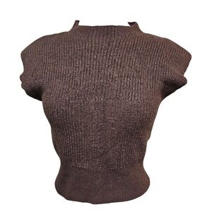 Aritizia Babaton Merino Wool Hazlitt Sweater Vest Women's Size S Brown